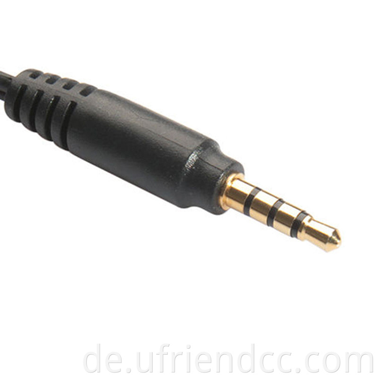 Hohe Qualität langlebig 3,5 mm 2 männlicher Stecker zu 1 weiblichen Jack Audio -Mikrofon -Headset -Splitter 1M Stereo Aux -Kabel